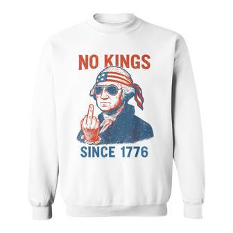 G Washington 4Th Of July No Kings Since 1776 Sweatshirt - Thegiftio UK