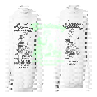 Gardening Because Murder Is Wrong Lustiger Pflanzenliebhaber-Witz Sweatshirt - Geschenkecke