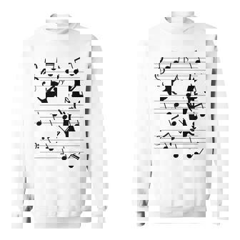 Gatos Divertidos Jugando Con Nota Musical Amante De Los Gatos Camisa de entrenamiento - Regaloses