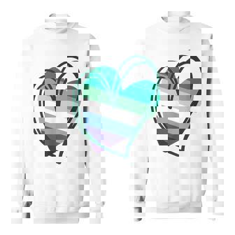 Gay Hombre Mlm Orgullo Lindo Corazón Lgbt Bandera Gay Camisa de entrenamiento - Regaloses