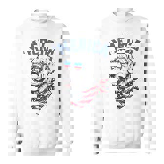 Golden Retriever 4Th Of July Merica Usa Sunglasses Sweatshirt - Monsterry