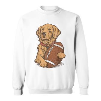 Golden Retriever Dog Football Game Day Touchdown Season Sweatshirt - Thegiftio UK