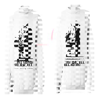 Grill Baby Grill Trump Silhouette 4Th Of July Bbq Sweatshirt - Thegiftio UK