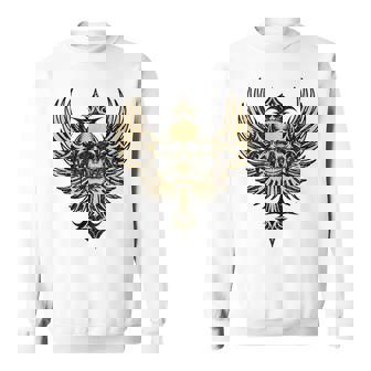 Grunge Calavera Y Cruz Gótica Estética Camisa de entrenamiento - Regaloses