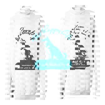 The Happy Life Withhiba Dog かわいい柴犬 黒柴 赤柴 スウェットシャツ - Kawaiitshirt