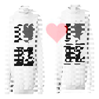 I Heart Bz イニシャル I Love BZ 姓 B Z スウェットシャツ - Kawaiitshirt