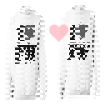 I Heart Fw Initials I Love FW First And Last Name F W スウェットシャツ - Kawaiitshirt