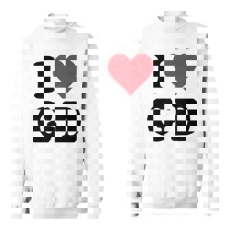 I Heart Gd Initials I Love GD First And Last Name G D Sweatshirt - Monsterry