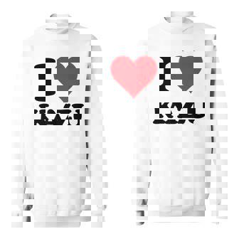 I Heart Kazu 名 I Love パーソナライズ スウェットシャツ - Kawaiitshirt