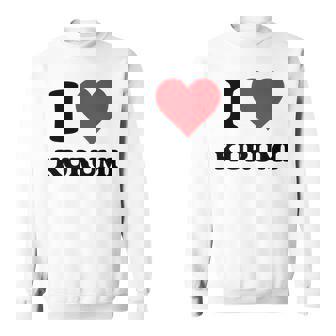 I Heart Kurumi ファーストネーム I Love パーソナライズ スウェットシャツ - Kawaiitshirt
