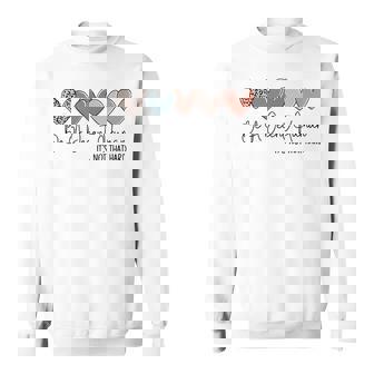 Heart Retro Vintage Be A Decent Human It's Not That Hard Sweatshirt - Thegiftio