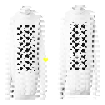 Heart Yellow 長袖tシャツ スウェットシャツ - Kawaiitshirt