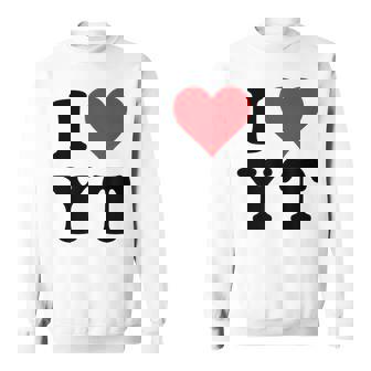 I Heart Yt Initials I Love YT First And Last Name Y T スウェットシャツ - Kawaiitshirt
