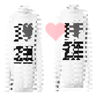 I Heart Zh Initials I Love ZH First And Last Name Z H スウェットシャツ - Kawaiitshirt