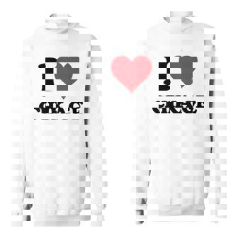 I Heart ちかげ 名 I Love パーソナライズ 長袖tシャツ スウェットシャツ - Kawaiitshirt