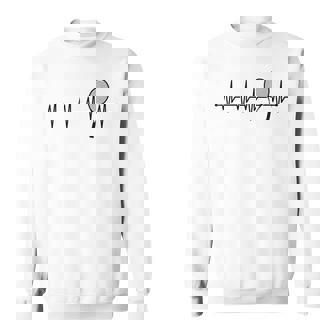 Heartbeat Ecg テニスラック メンズ レディース キッズ スウェットシャツ - Kawaiitshirt