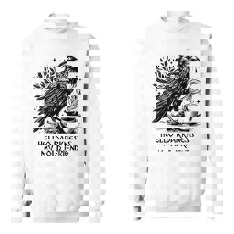 Hello Darkness My Old Friend Raven Crow Holding Sweatshirt - Thegiftio