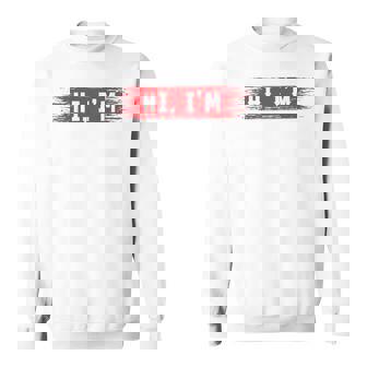 Hi I'm Tommy 名前 Tommy 長袖tシャツ スウェットシャツ - Kawaiitshirt