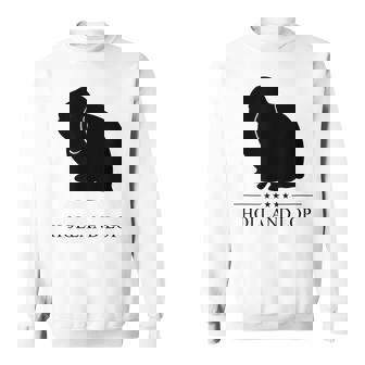 Holland Lop Rabbitブラックシルエット スウェットシャツ - Kawaiitshirt