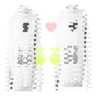 Humor Peaimple Minimalistegetable I Love Peas 長袖tシャツ スウェットシャツ - Kawaiitshirt