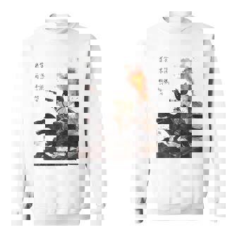 Impresión Artística De Caligrafía Retro Gato Dinosaurio Erupciónolcánica Camisa de entrenamiento - Regaloses