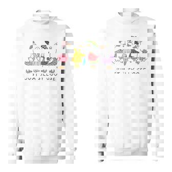 Just A Silly Goose Goose Pun Silly Goose On The Loose Sweatshirt - Thegiftio