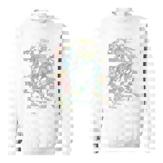 Justice Leagueuper Collage Sweatshirt - Seseable