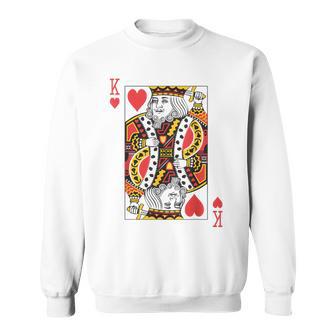 King Of Hearts Royal Flush Group Costume Playing Card Sweatshirt - Thegiftio UK