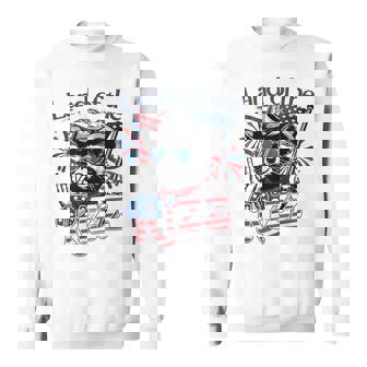 Land Of The Rizz Patriotic Raccoon 4Th July Us Flag Sweatshirt - Thegiftio