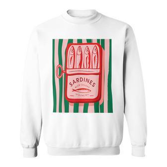 Les Sardines Fisherman Aesthetic Coastal Sardine Summer Sweatshirt - Thegiftio UK