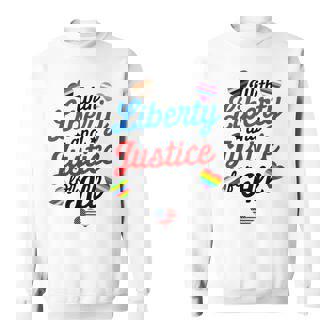 With Liberty And Justice For All Fundamental Rights Sweatshirt | Mazezy