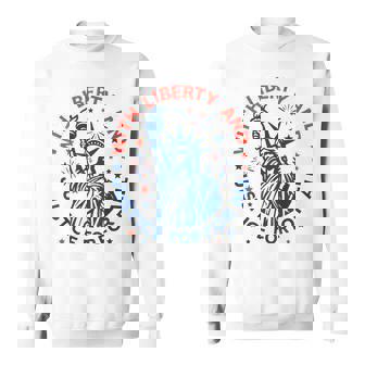 With Liberty And Justice For All Sweatshirt | Mazezy