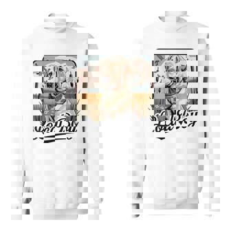 Local Boy Labrador Hunting Dog Marsh Scene Sunset Vintage Sweatshirt - Monsterry