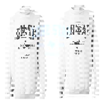 Lonetar Texas Tx ヴィンテージ アスレチック ネイビー スポーツデザイン スウェットシャツ - Kawaiitshirt