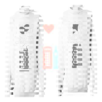 I Love Englandの象徴的なランドマークデザイン。 長袖tシャツ スウェットシャツ - Kawaiitshirt