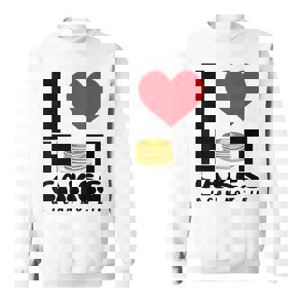 I Love Heart ホットケーキ パンケーキ Flapjacks Can Not Lie Foodie スウェットシャツ - Kawaiitshirt