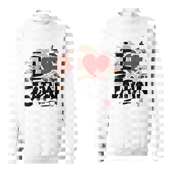 I Love Japan 桜 桜 日本の富士山 寺院 スウェットシャツ - Kawaiitshirt