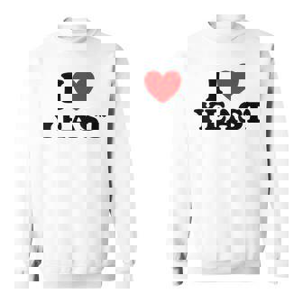 I Love Yeast 面白くてかわいい栄養パン屋フードヌーチファン スウェットシャツ - Kawaiitshirt