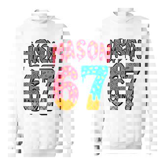 Mason 67 Ice Cream Cute Meme Six Seven On Back Sweatshirt | Mazezy