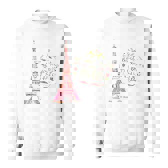 Meet Me In Paris 水彩プリントtシャツ エッフェル塔 スウェットシャツ - Kawaiitshirt