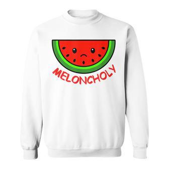 Meloncholy 面白い スイカ しゃれ フルーツ好き。 スウェットシャツ - Kawaiitshirt