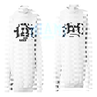 Miami Florida Fl College Universitytyle Bleu Marine Sweater e - Cadeauxyz