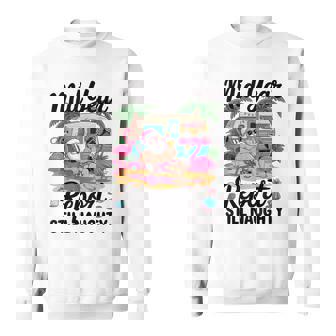 Mid Year Report Still Naughty Christmas In July Camper Sweatshirt | Mazezy