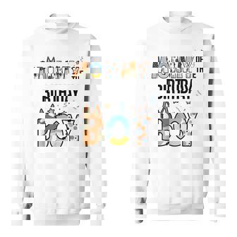 Mommy Of The Birthday Boy Party Blue Dog Lover Matching Sweatshirt | Seseable CA