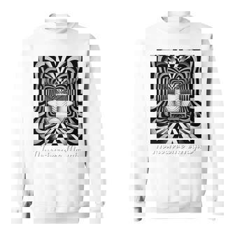 Monochrome Magic 幾何学トリックアート 長袖tシャツ スウェットシャツ - Kawaiitshirt