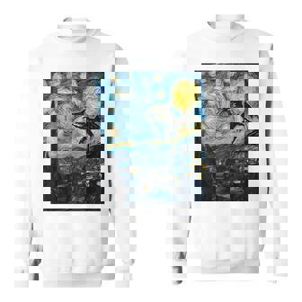 Mothman Cryptid Cryptozoology 星月夜 ゴッホ絵画 スウェットシャツ - Kawaiitshirt