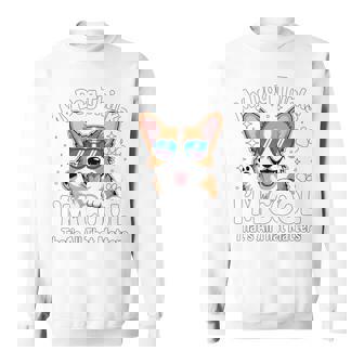 My Dog Thinks I'm Cool Corgi Dog Lover 長袖tシャツ スウェットシャツ - Kawaiitshirt