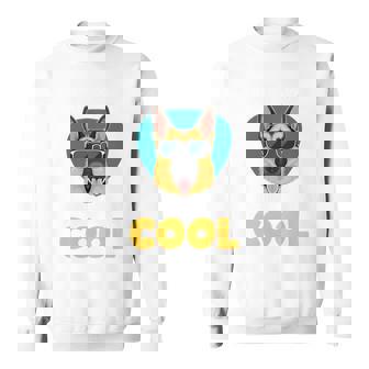 My Dog Thinks I'm Cool サングラス ジャーマンシェパード ドッグオーナー 長袖tシャツ スウェットシャツ - Kawaiitshirt