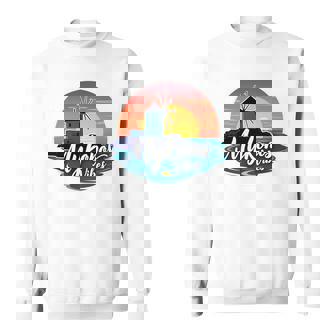 Mykonosibes ヴィンテージ 夕日 ギリシャの島 ギリシャ お土産 長袖tシャツ スウェットシャツ - Kawaiitshirt