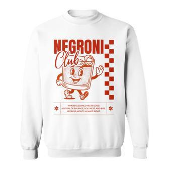 Negroni Club I Retro Italo Classic Gin Cocktail Drink Rücken Sweatshirt - Geschenkecke